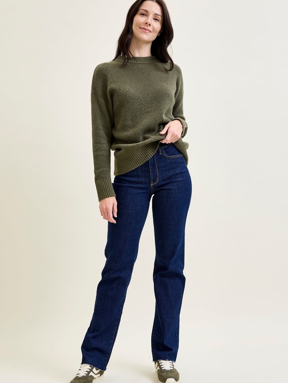Judy Blue Dark Blue Straight-Leg Jeans